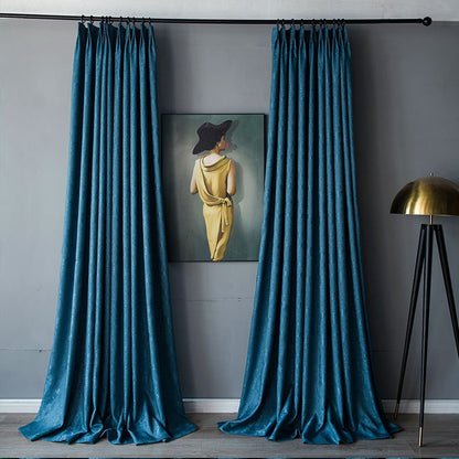 Anyhouz Curtain 500cm Grey Plain Blackout Curtains for Living Room Bedroom Curtains High Shading Window Drapes