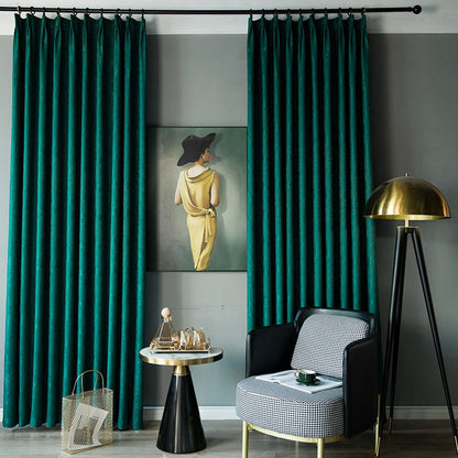 Anyhouz Curtain 100cm Grey Plain Blackout Curtains for Living Room Bedroom Curtains High Shading Window Drapes