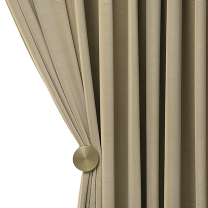 Anyhouz 400cm Khaki High Quality Modern Wool Velvet Blackout Curtains for Living Room Bedroom Dining Luxury Window Drape