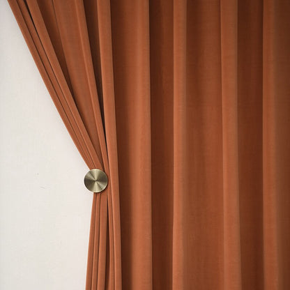 Anyhouz 500cm Brown High Quality Modern Wool Velvet Blackout Curtains for Living Room Bedroom Dining Luxury Window Drape