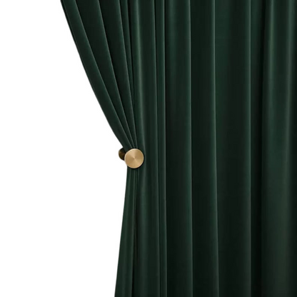 Anyhouz 400cm Green High Quality Modern Wool Velvet Blackout Curtains for Living Room Bedroom Dining Luxury Window Drape