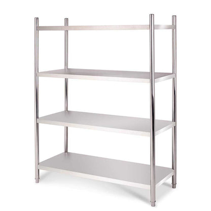 SOGA Stainless Steel 4 Tier Kitchen Shelving Unit Display Shelf Home Office 180CM