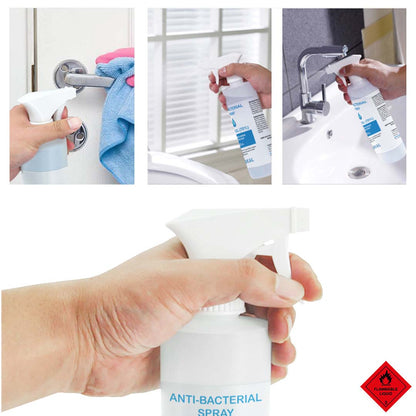 4X 500ml Standard Grade Disinfectant Anti-Bacterial Alcohol Spray Bottle