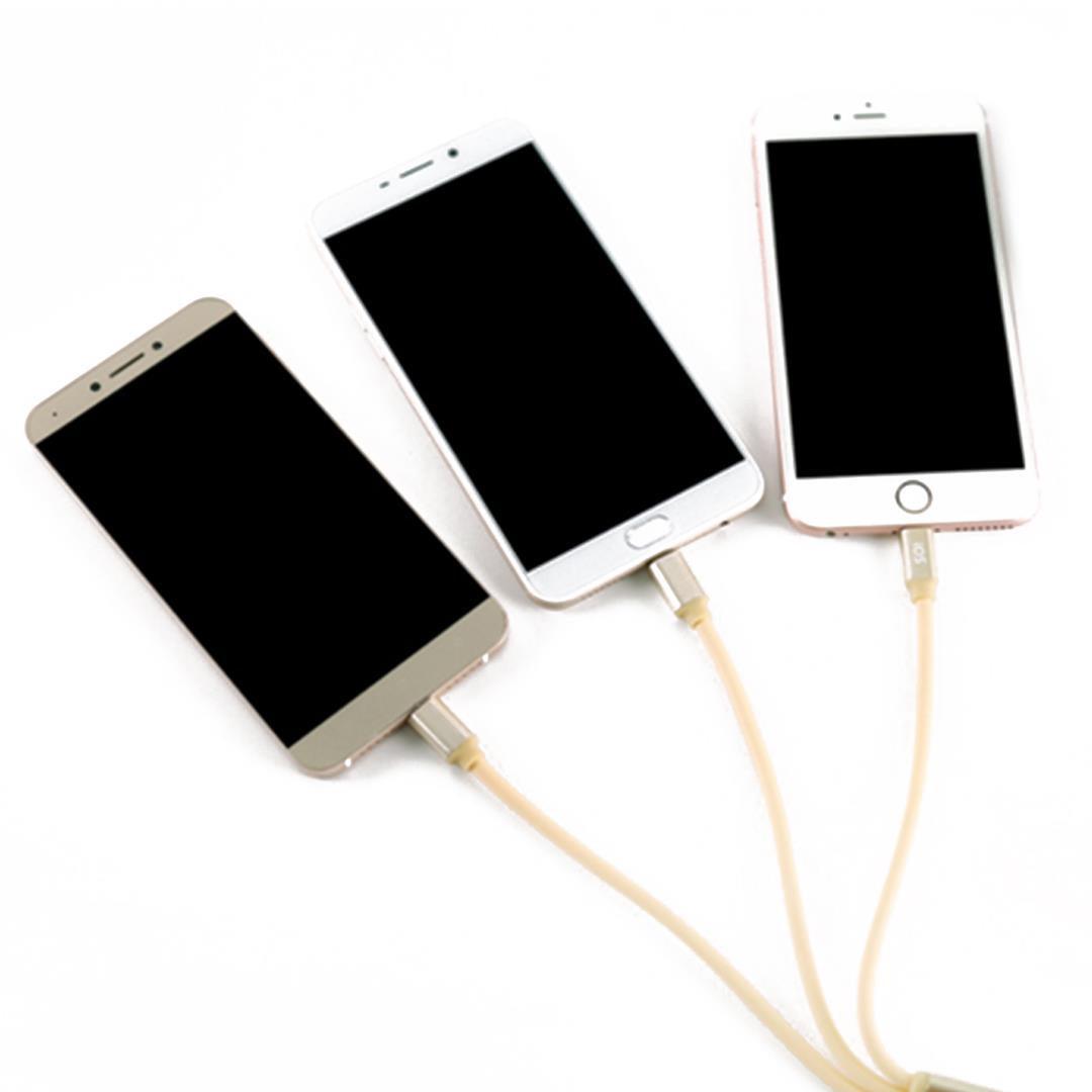 3 in 1 Durable 1.2M iPhone Android Micro Usb Cable High Speed Charging Data Cable - Gifts-Australia