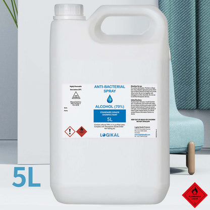 2X 5L Standard Grade Disinfectant Anti-Bacterial Alcohol