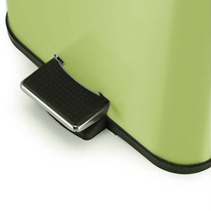 SOGA Foot Pedal Stainless Steel Rubbish Recycling Garbage Waste Trash Bin Square 6L Green