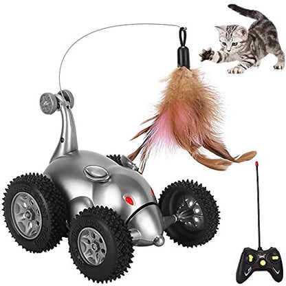 New Version Mouse Shape Interactive,Rat Sound Chaser Prank Car For Kitten