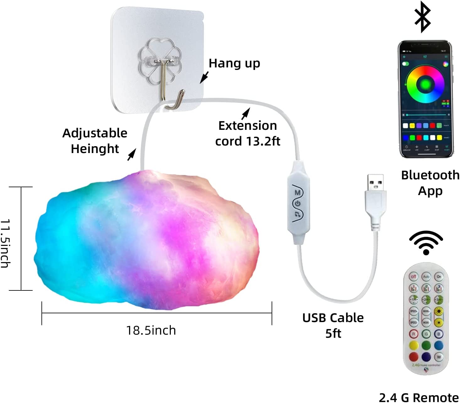 Room led store lights with remote