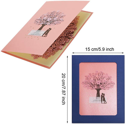 Penta Angel Handmade Cherry Blossom Card Pop Up 3D Flower Card forHim - Gifts-Australia