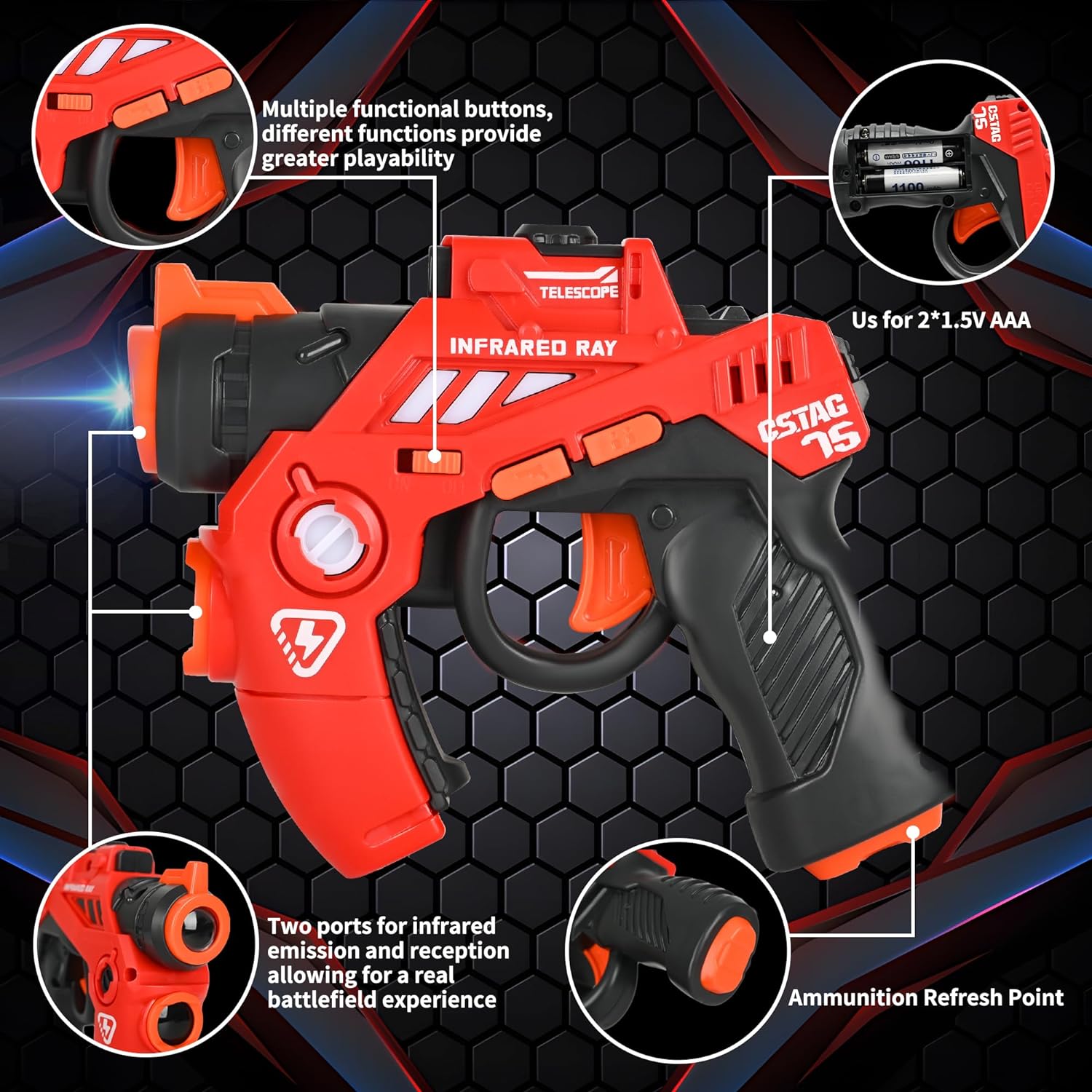 Kids laser sales tag set