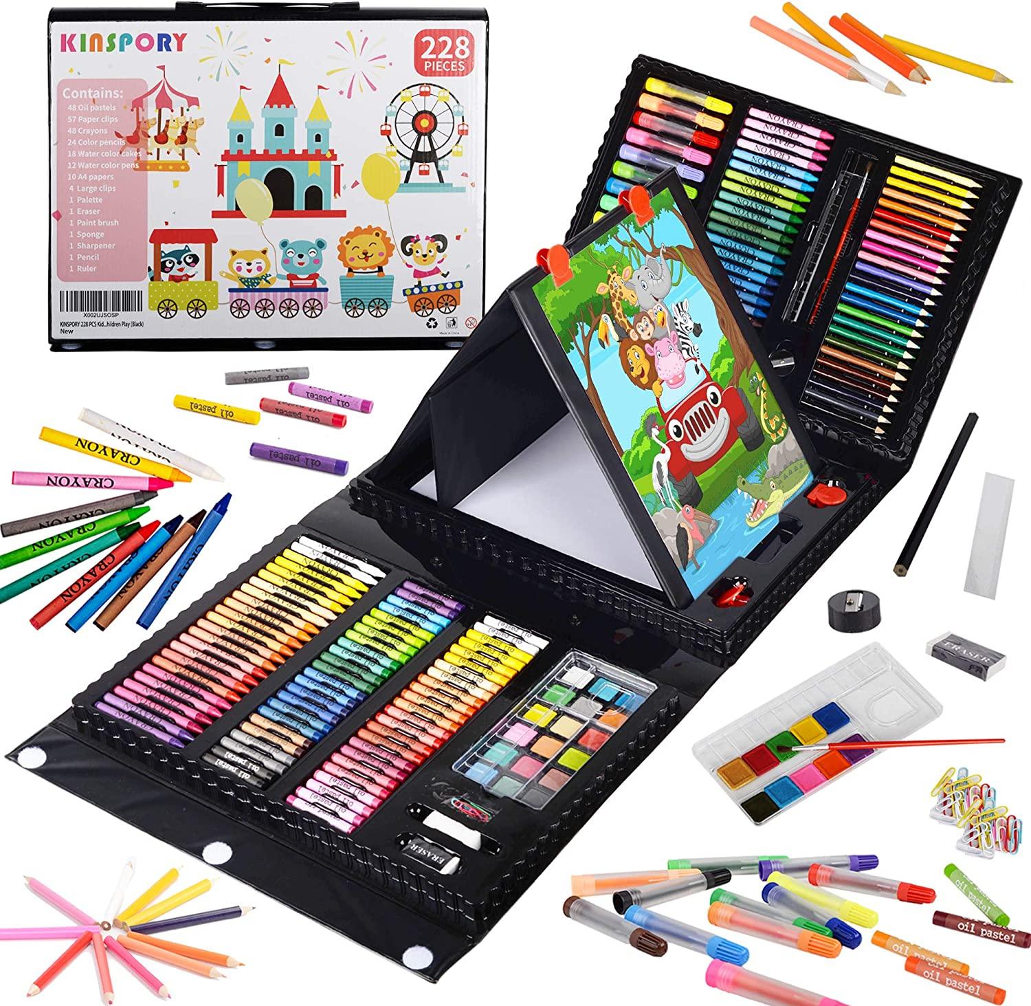 GIXUSIL 150Pcs Artist Art Drawing Sets, Colored Pencil Drawing Art Marker  Pen Set With Crayon Oil Paint Brush Drawing Professional Art Set Gift for  Children Kids. - Walmart.com