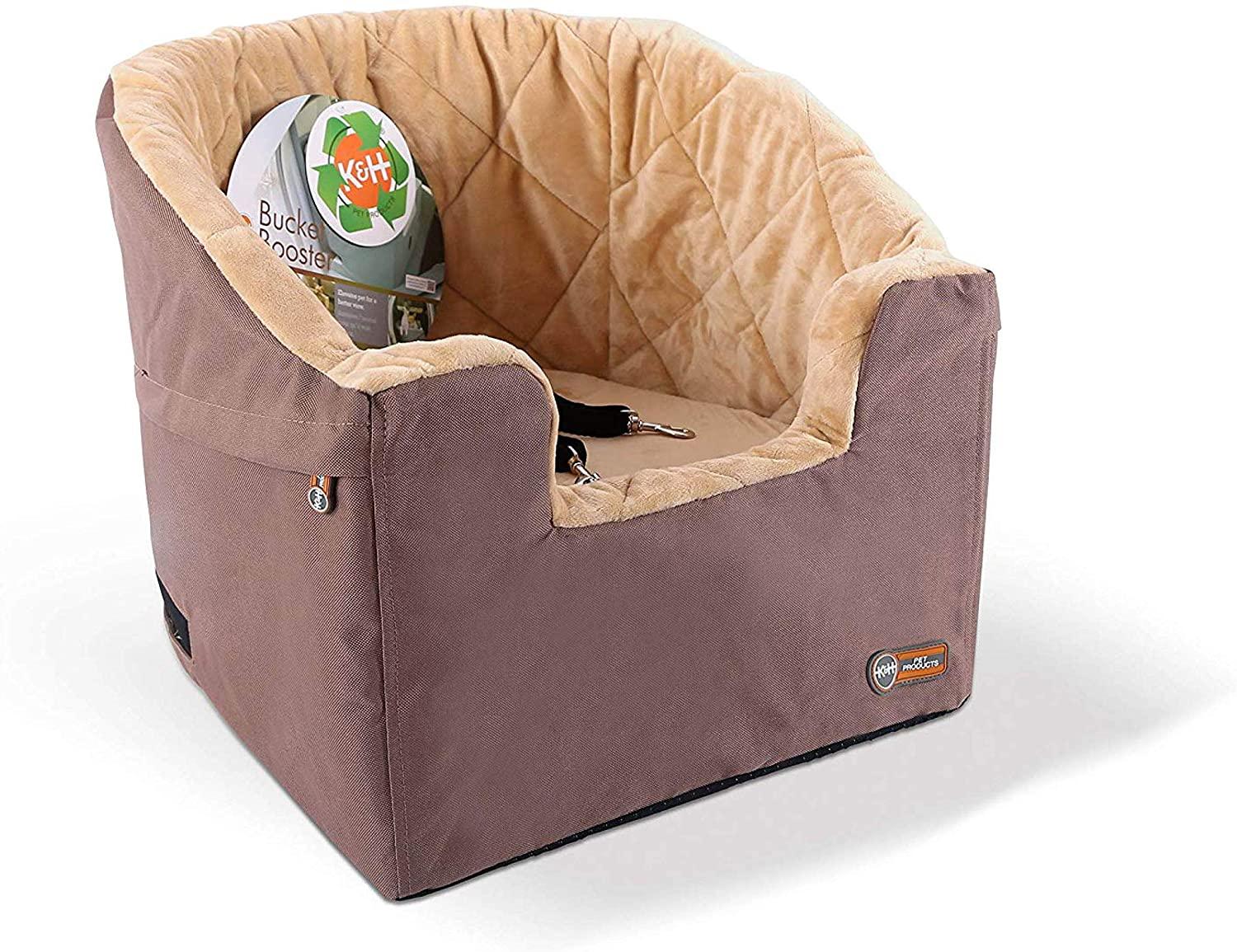 K H Pet Products Bucket Booster Dog Car Seat Large Tan 14.5 x 24 Gifts Hub Australia