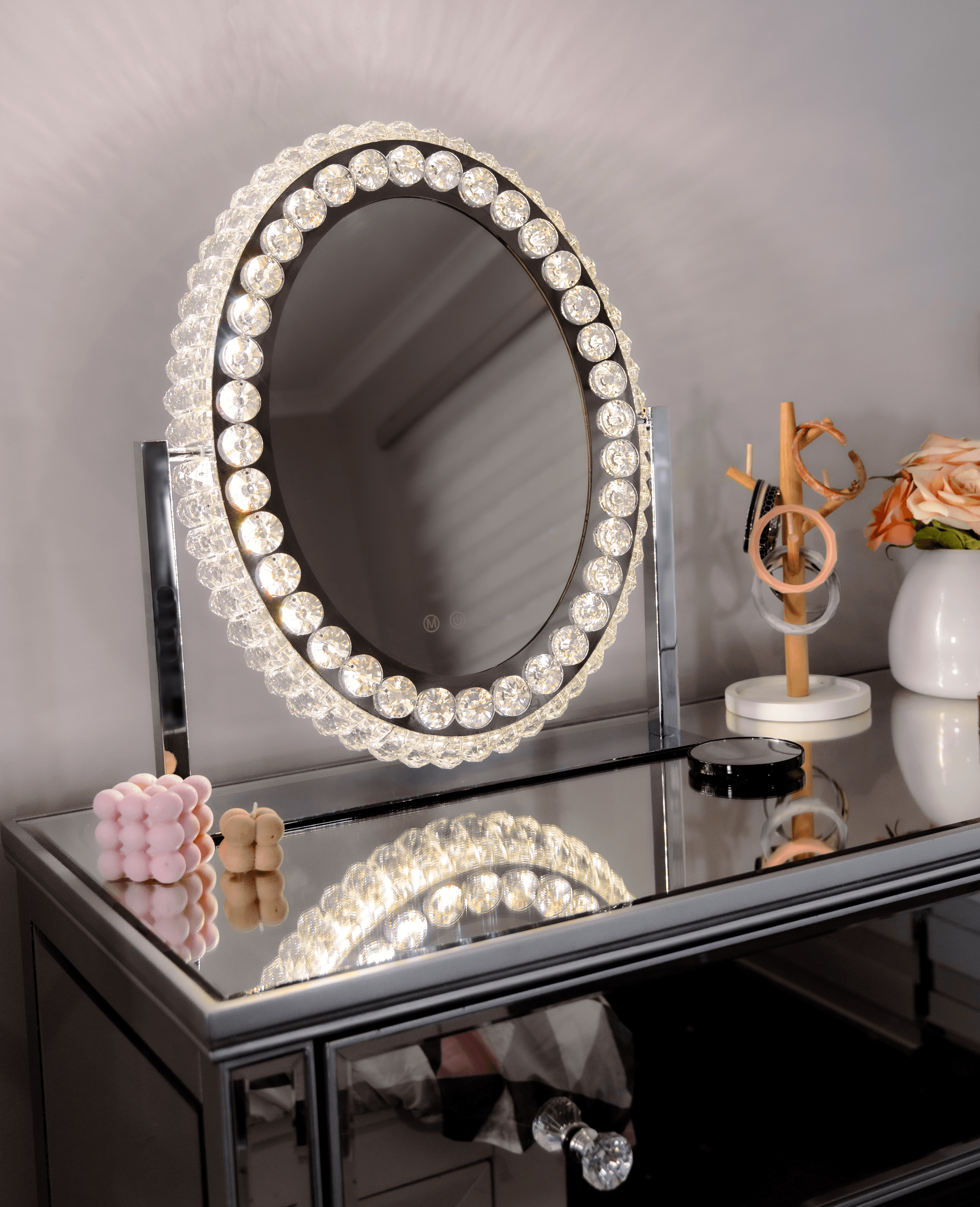 Hollywood makeup vanity mirror 2024 with lights